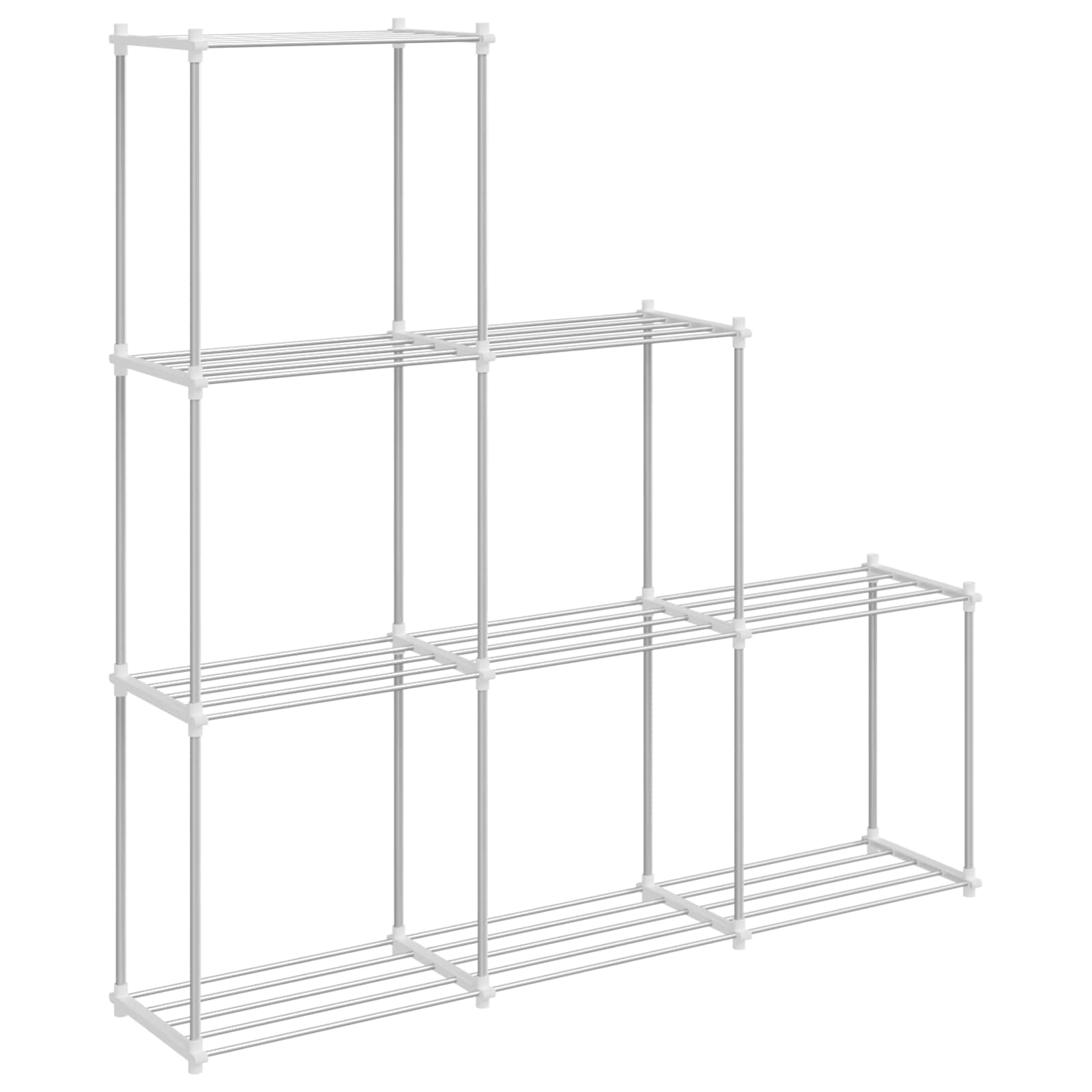 Mensola tubolare Bianco 129 x 27 x 132 cm Alluminio
