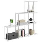 Mensola tubolare Bianco 129 x 27 x 132 cm Alluminio