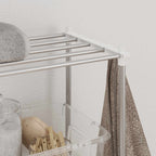 Mensola per lavatrice Bianco 70 x 27 x 136 cm Alluminio
