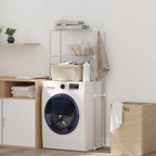 Mensola per lavatrice Bianco 70 x 27 x 136 cm Alluminio