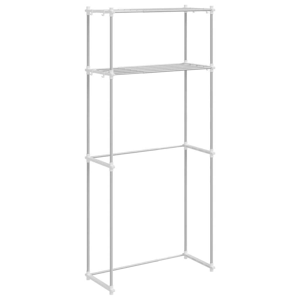 Mensola per lavatrice Bianco 70 x 27 x 136 cm Alluminio