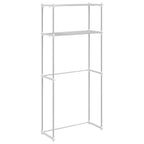 Mensola per lavatrice Bianco 70 x 27 x 136 cm Alluminio