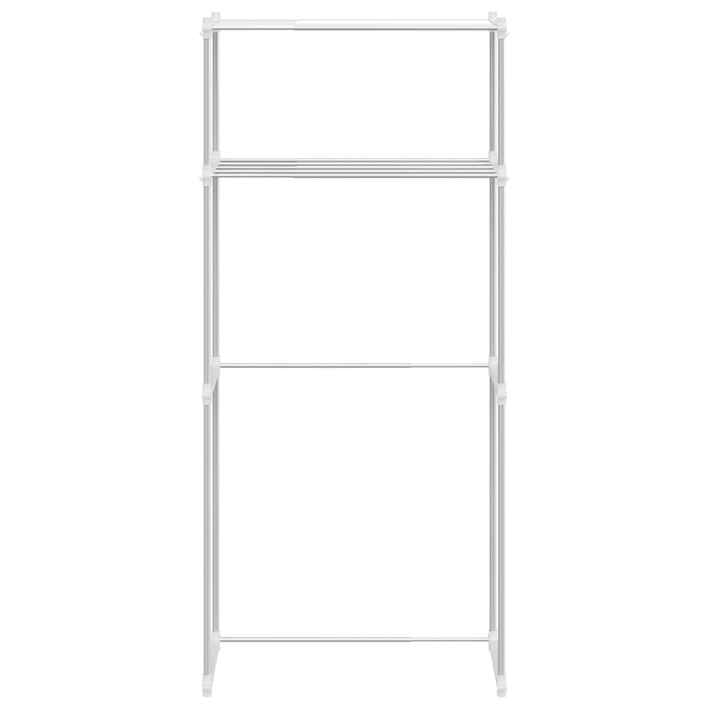 Mensola per lavatrice Bianco 70 x 27 x 136 cm Alluminio