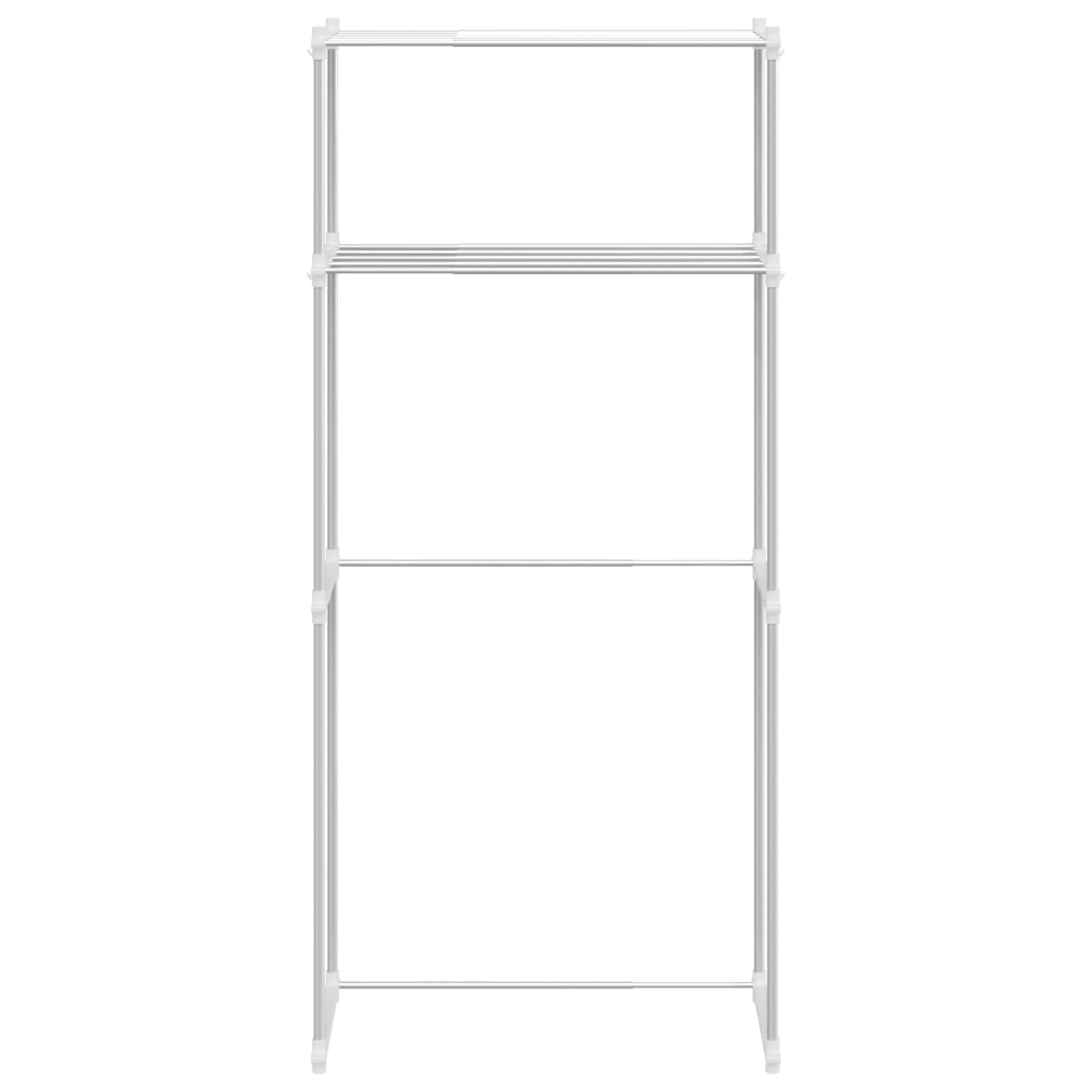 Mensola per lavatrice Bianco 70 x 27 x 136 cm Alluminio