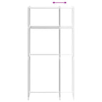Mensola per lavatrice Bianco 70 x 27 x 136 cm Alluminio