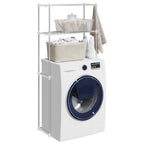 Mensola per lavatrice Bianco 70 x 27 x 136 cm Alluminio
