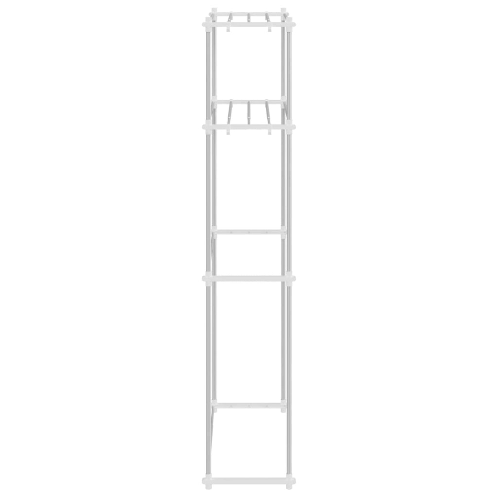 Mensola per lavatrice Bianco 70 x 27 x 136 cm Alluminio