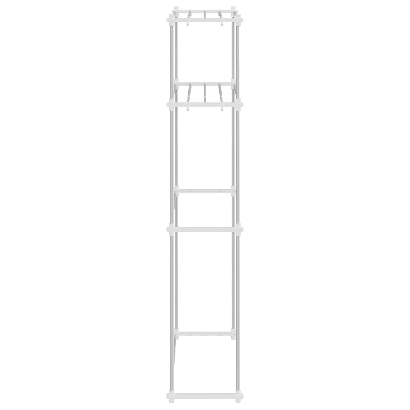 Mensola per lavatrice Bianco 70 x 27 x 136 cm Alluminio