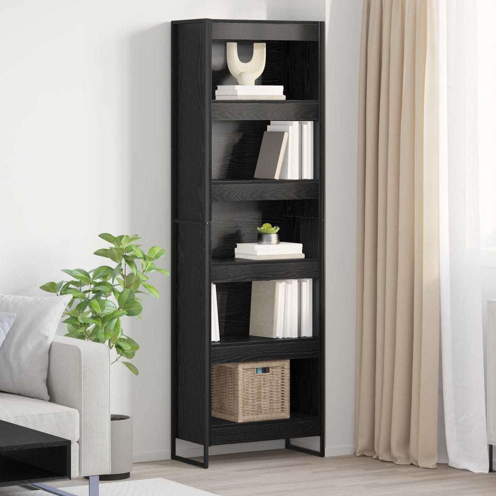 Armadio per Libri 2 pcs Rovere Nero 60 x 30 x 189,5 cm