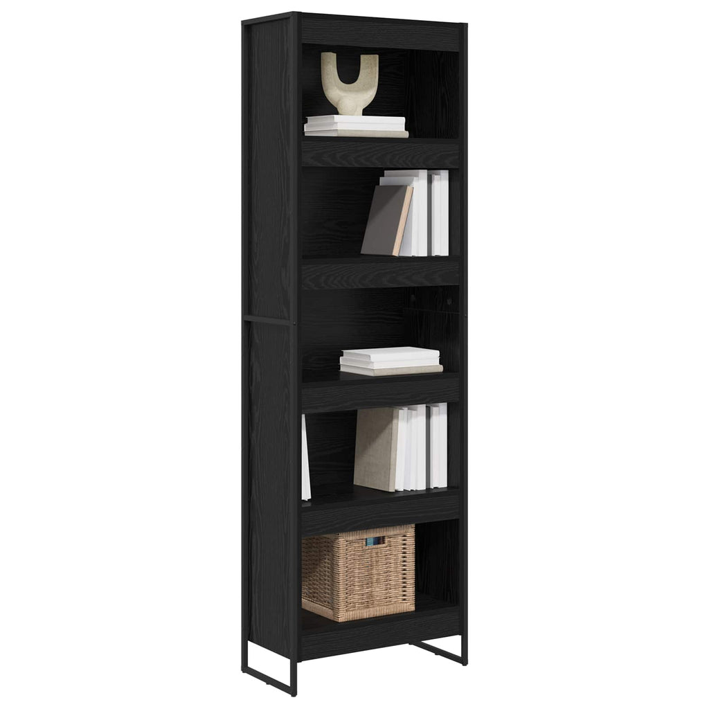 Armadio per Libri 2 pcs Rovere Nero 60 x 30 x 189,5 cm