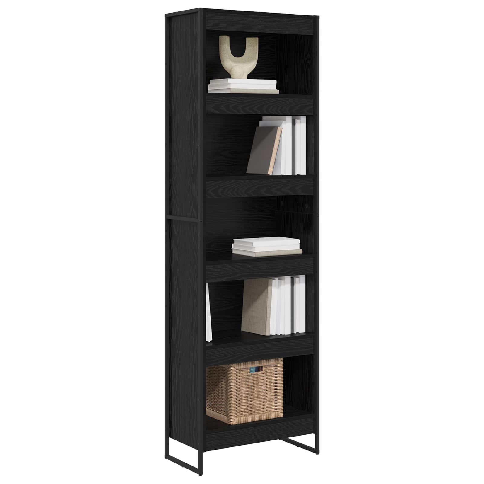 Armadio per Libri 2 pcs Rovere Nero 60 x 30 x 189,5 cm