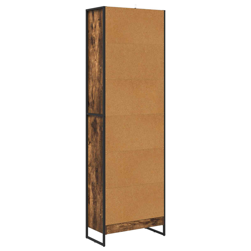 Armadio per Libri 2 pcs Quercia Fumosa 60 x 30 x 189,5 cm