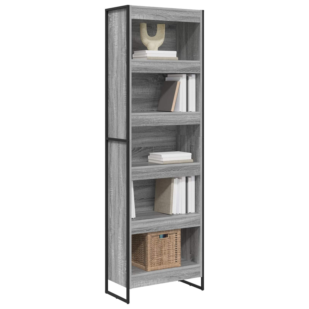 Armadio per Libri 2 pcs Grigio Sonoma 60 x 30 x 189,5 cm