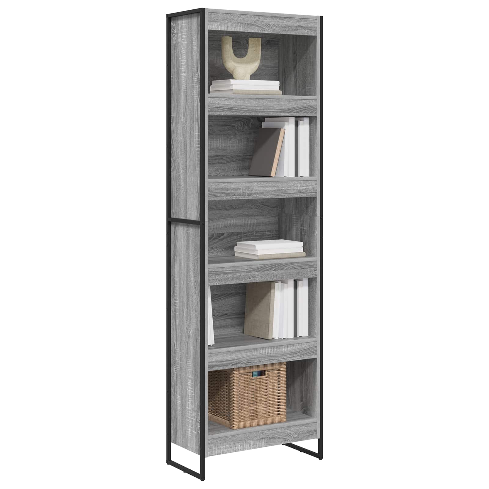 Armadio per Libri 2 pcs Grigio Sonoma 60 x 30 x 189,5 cm