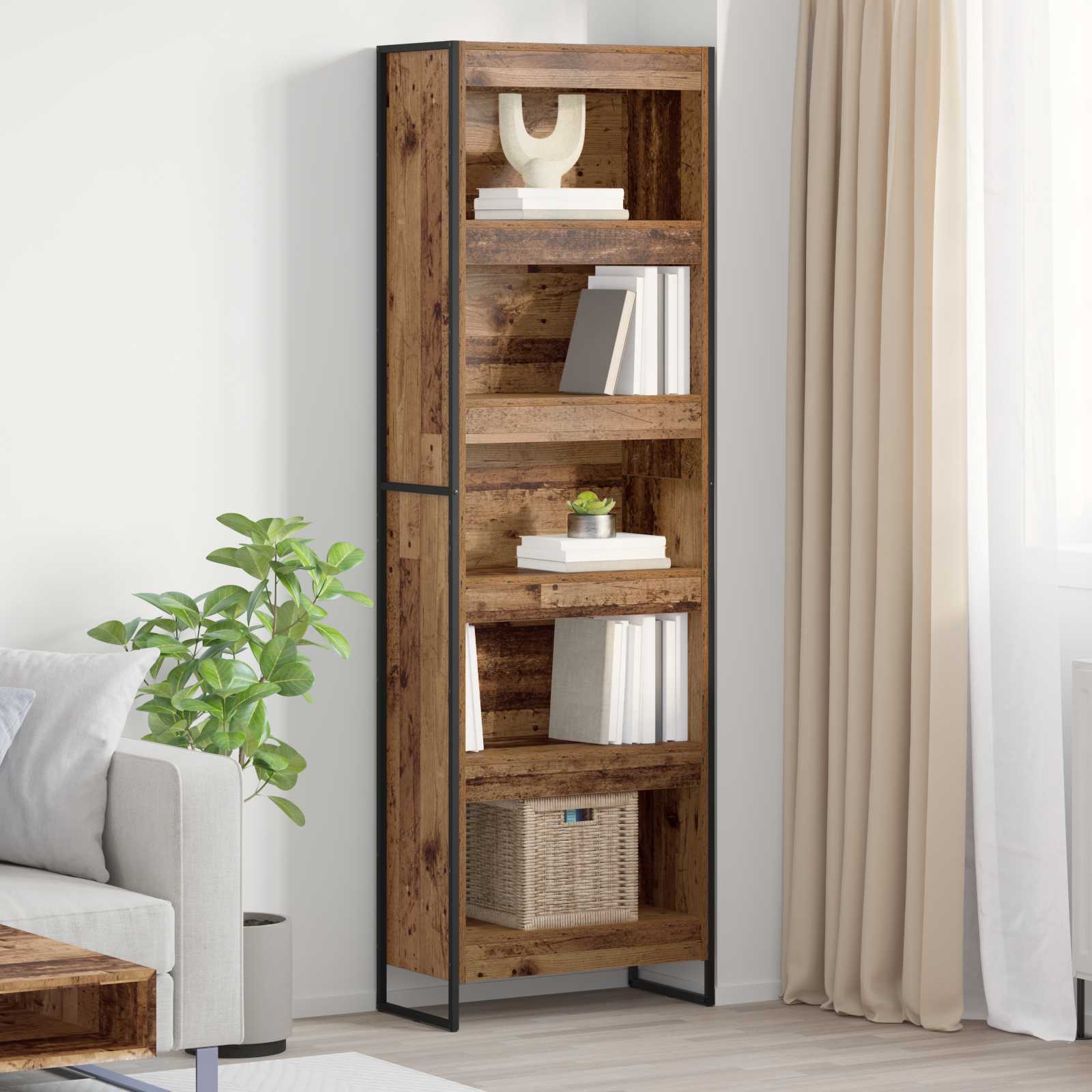 Armadio per Libri 2 pcs Legno vecchio 60 x 30 x 189,5 cm