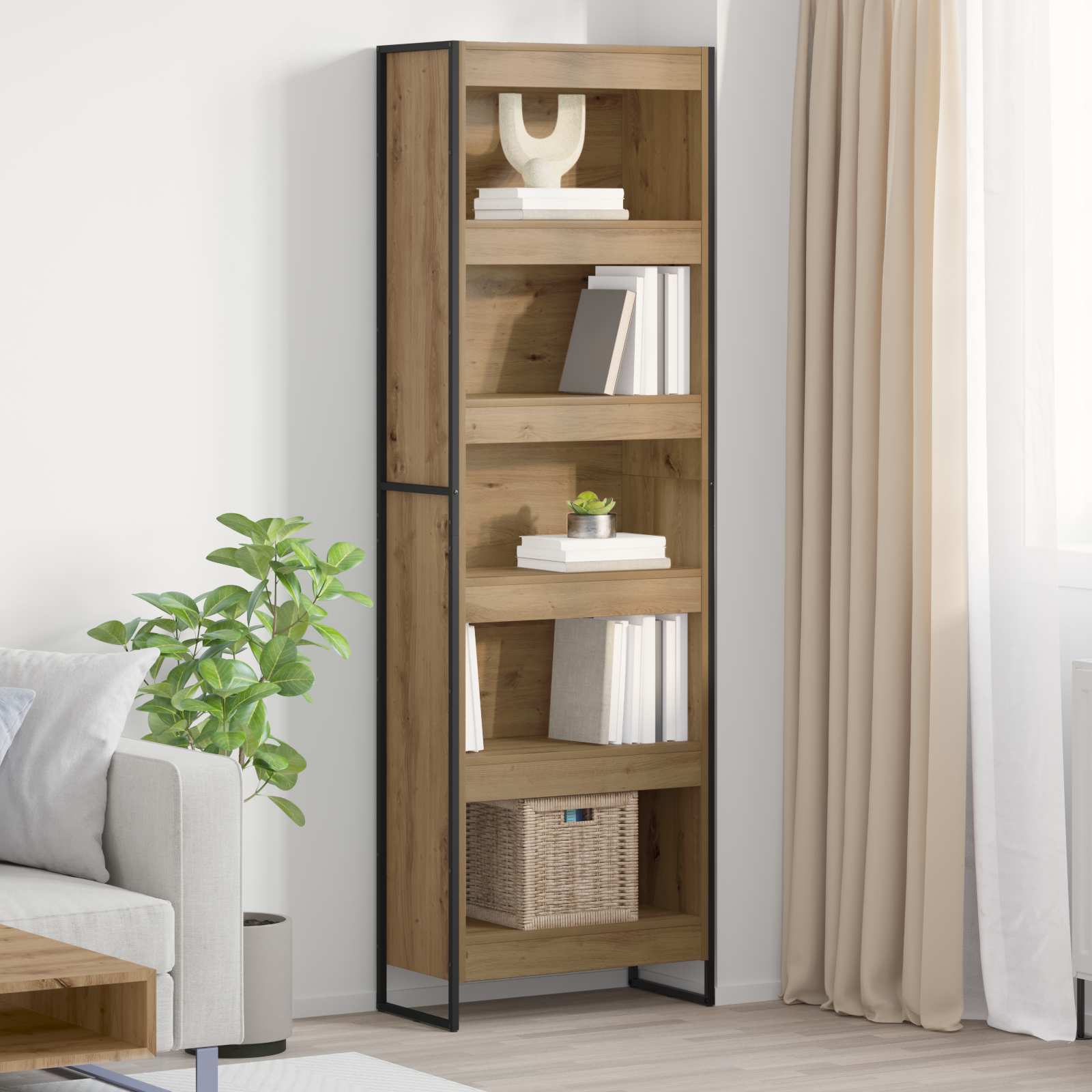 Armadio per Libri 2 pcs Rovere Artigianale 60 x 30 x 189,5 cm