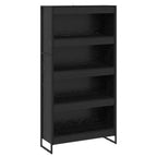Armadio per Libri 2 pcs Rovere Nero 80 x 30 x 155 cm
