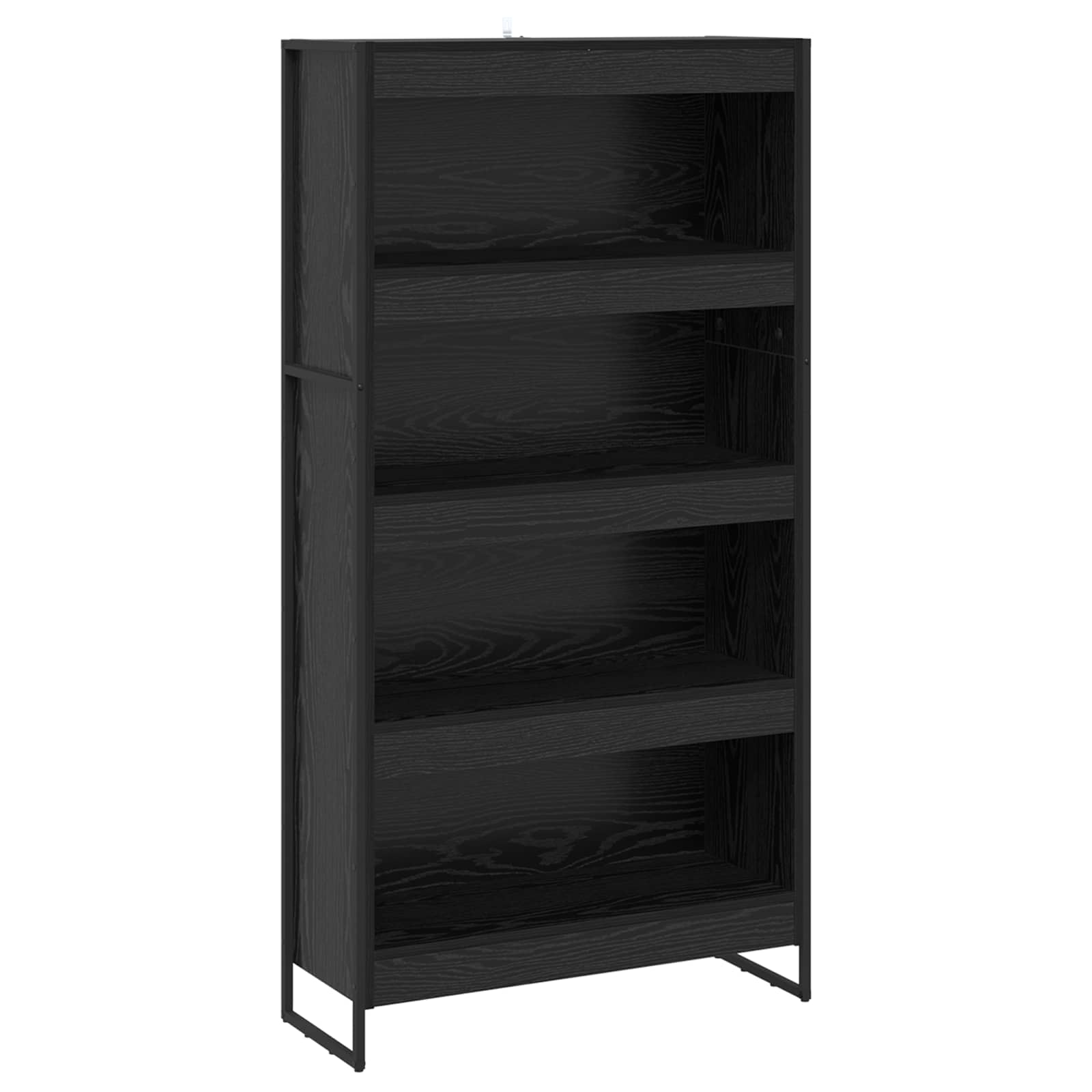 Armadio per Libri 2 pcs Rovere Nero 80 x 30 x 155 cm