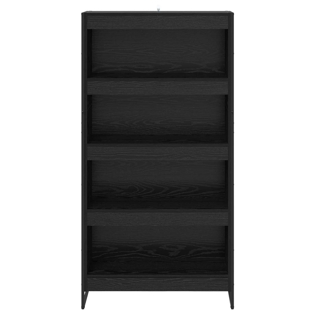 Armadio per Libri 2 pcs Rovere Nero 80 x 30 x 155 cm