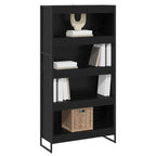 Armadio per Libri 2 pcs Rovere Nero 80 x 30 x 155 cm