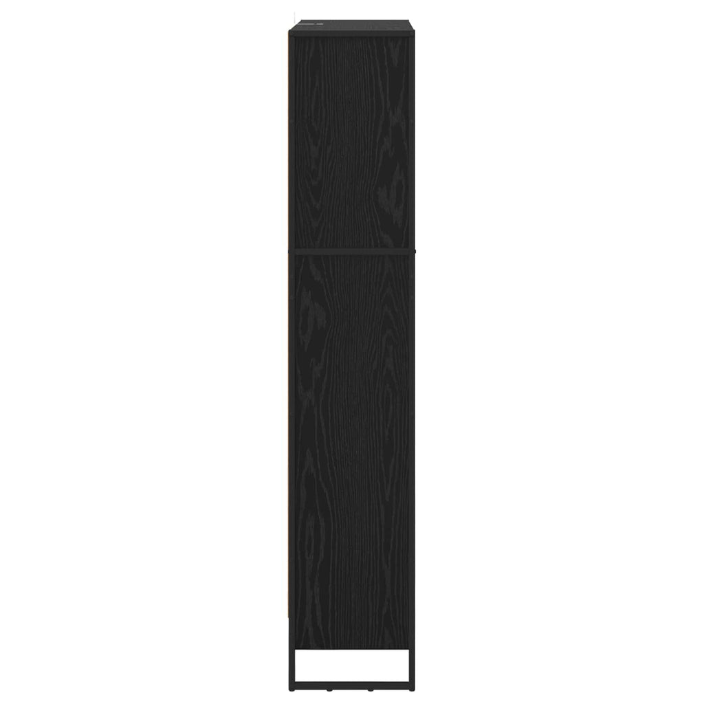 Armadio per Libri 2 pcs Rovere Nero 80 x 30 x 155 cm