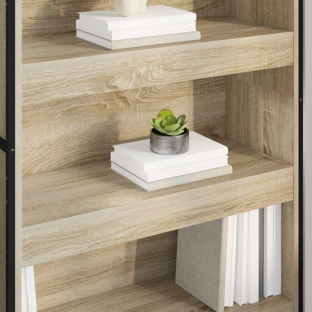 Armadio per Libri 2 pcs Sonoma 80 x 30 x 155 cm