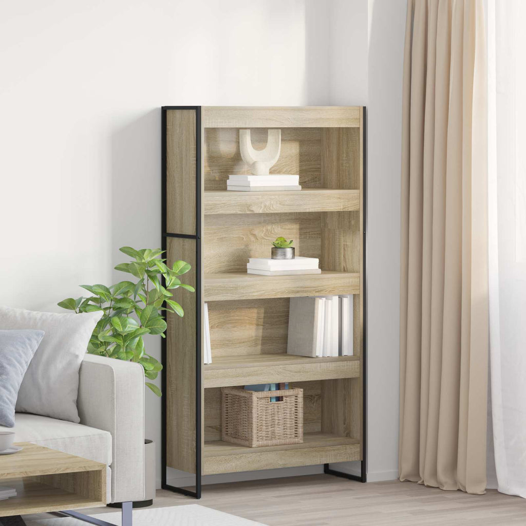 Armadio per Libri 2 pcs Sonoma 80 x 30 x 155 cm