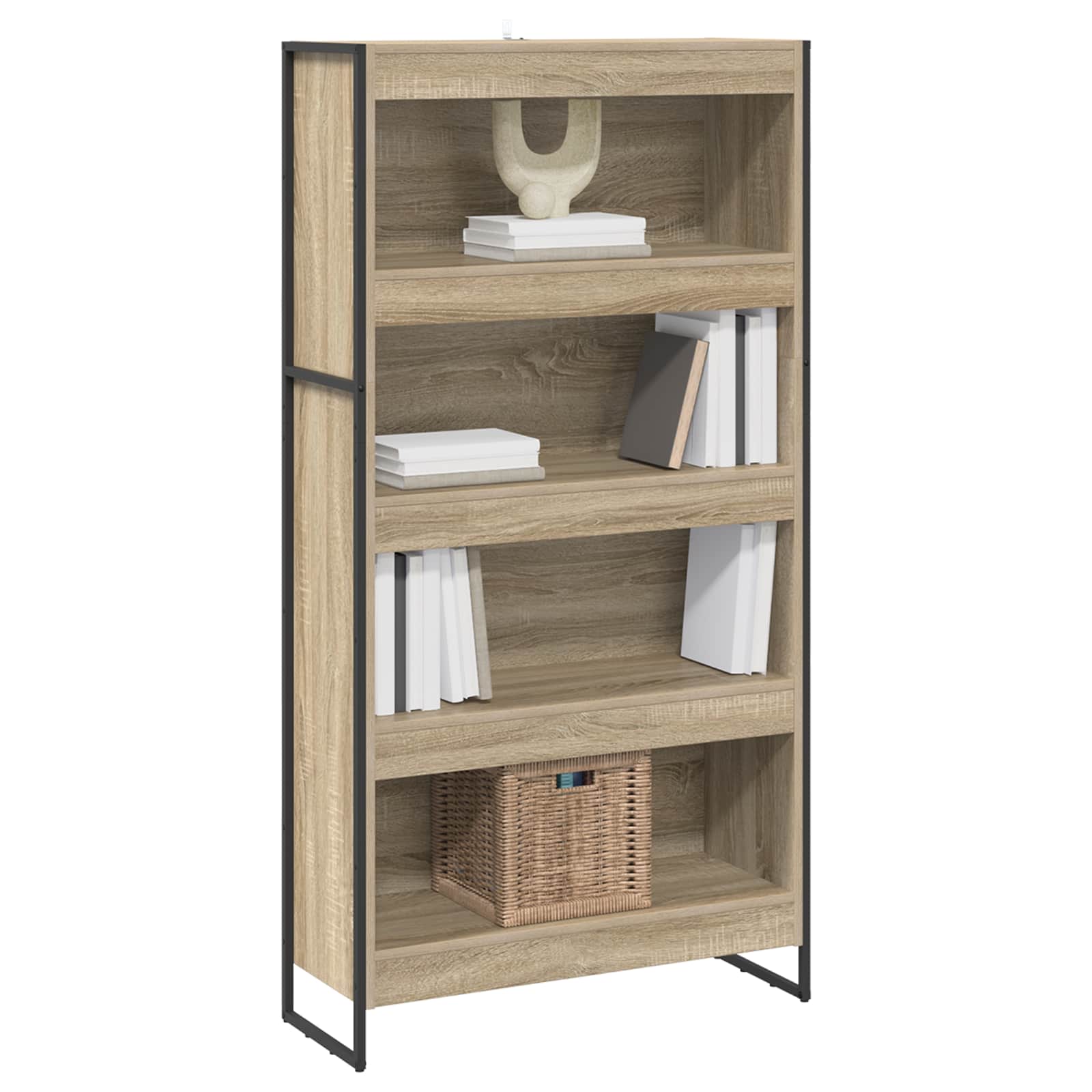 Armadio per Libri 2 pcs Sonoma 80 x 30 x 155 cm