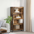 Armadio per Libri 2 pcs Quercia Fumosa 80 x 30 x 155 cm