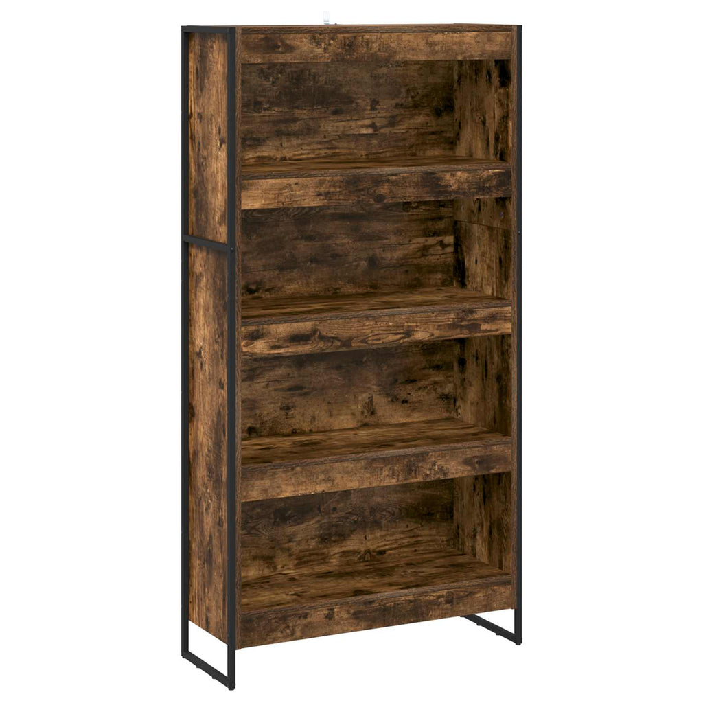 Armadio per Libri 2 pcs Quercia Fumosa 80 x 30 x 155 cm