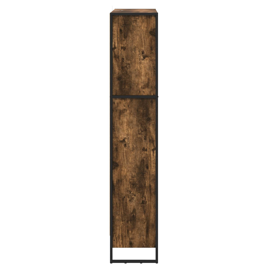 Armadio per Libri 2 pcs Quercia Fumosa 80 x 30 x 155 cm