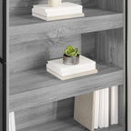 Armadio per Libri 2 pcs Grigio Sonoma 80 x 30 x 155 cm