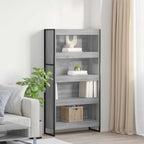 Armadio per Libri 2 pcs Grigio Sonoma 80 x 30 x 155 cm