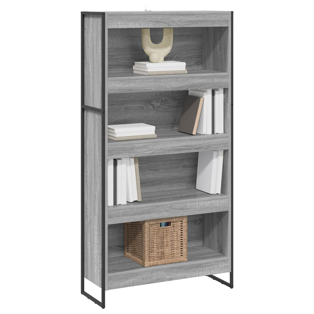 Armadio per Libri 2 pcs Grigio Sonoma 80 x 30 x 155 cm