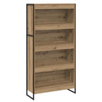 Armadio per Libri 2 pcs Rovere Artigianale 80 x 30 x 155 cm