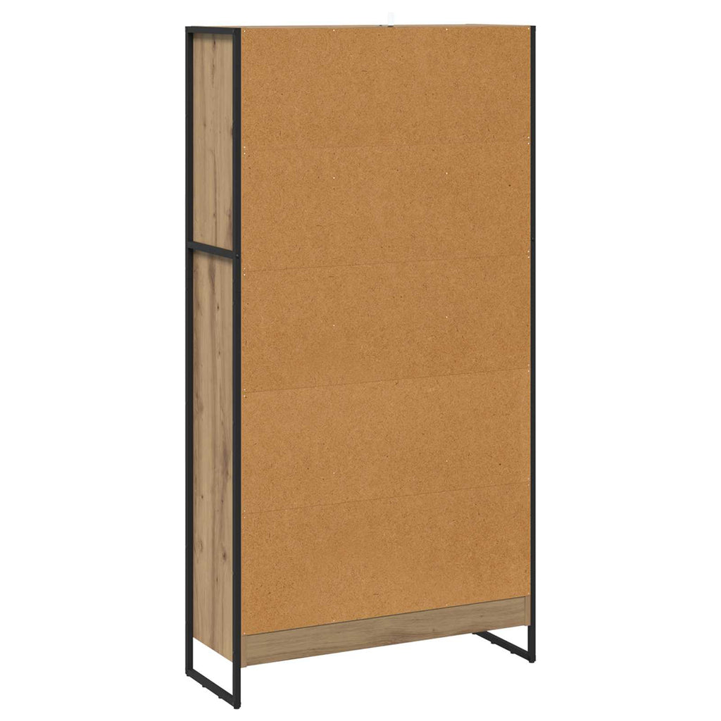 Armadio per Libri 2 pcs Rovere Artigianale 80 x 30 x 155 cm
