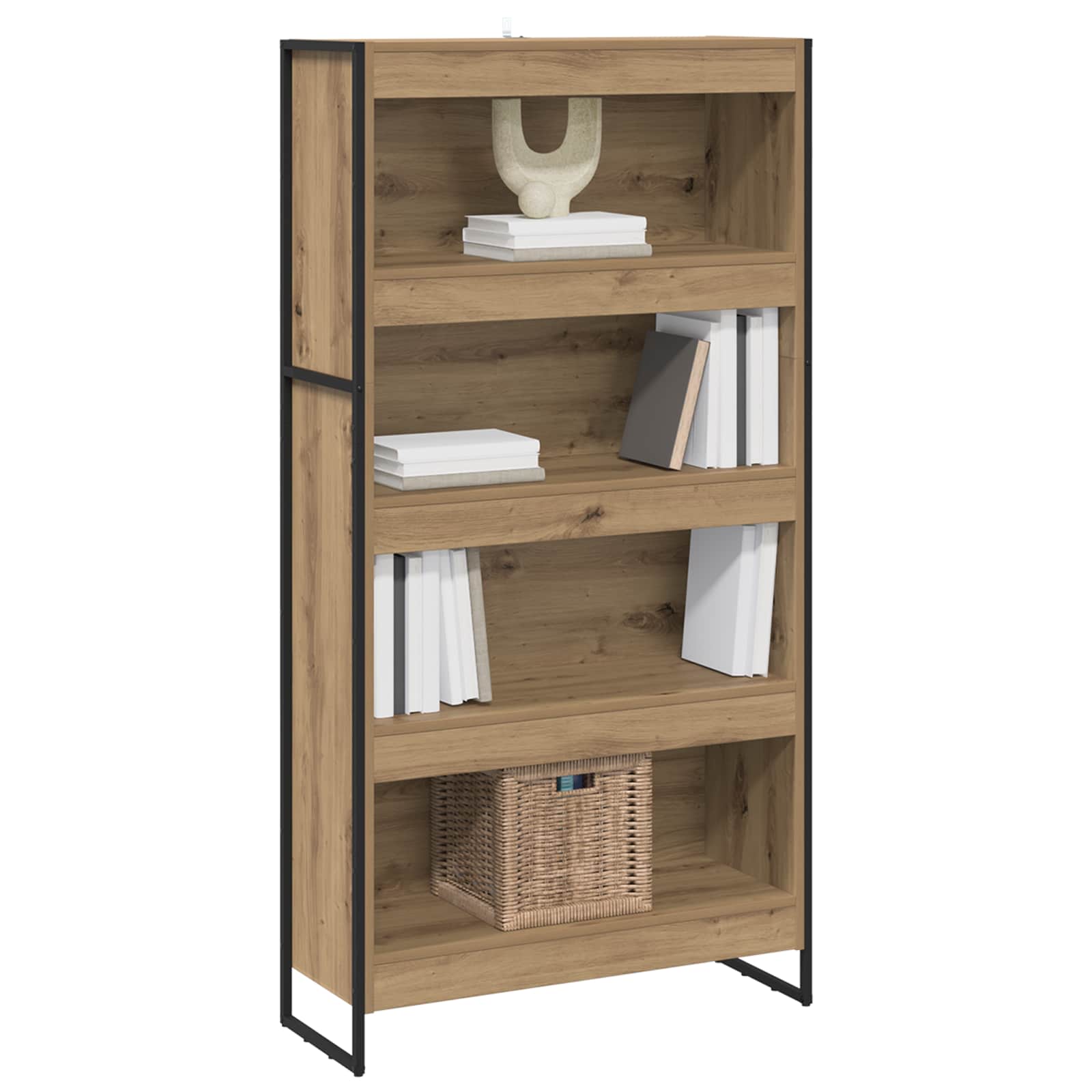 Armadio per Libri 2 pcs Rovere Artigianale 80 x 30 x 155 cm