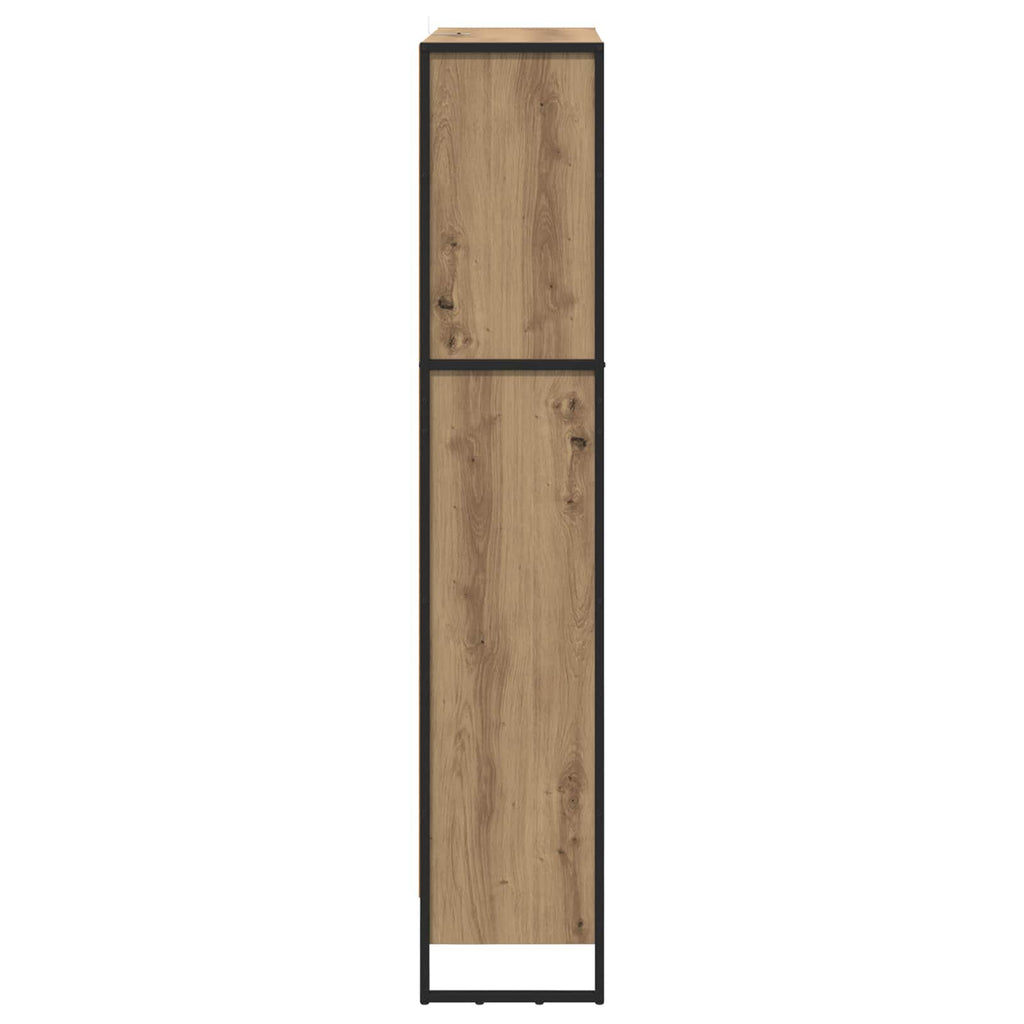 Armadio per Libri 2 pcs Rovere Artigianale 80 x 30 x 155 cm