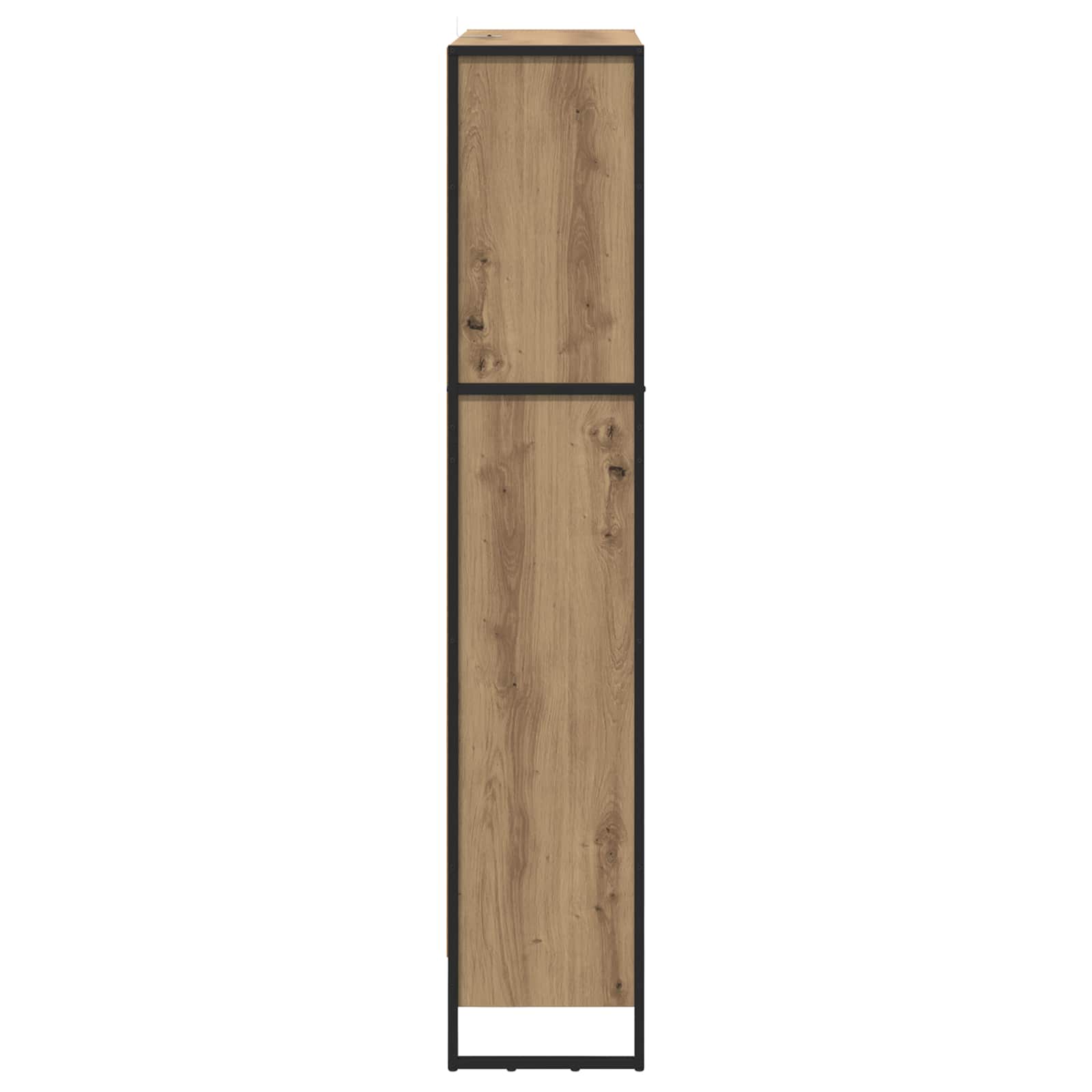 Armadio per Libri 2 pcs Rovere Artigianale 80 x 30 x 155 cm