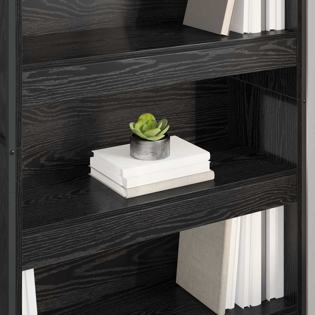 Armadio per Libri 2 pcs Rovere Nero 80 x 30 x 189,5 cm