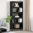 Armadio per Libri 2 pcs Rovere Nero 80 x 30 x 189,5 cm