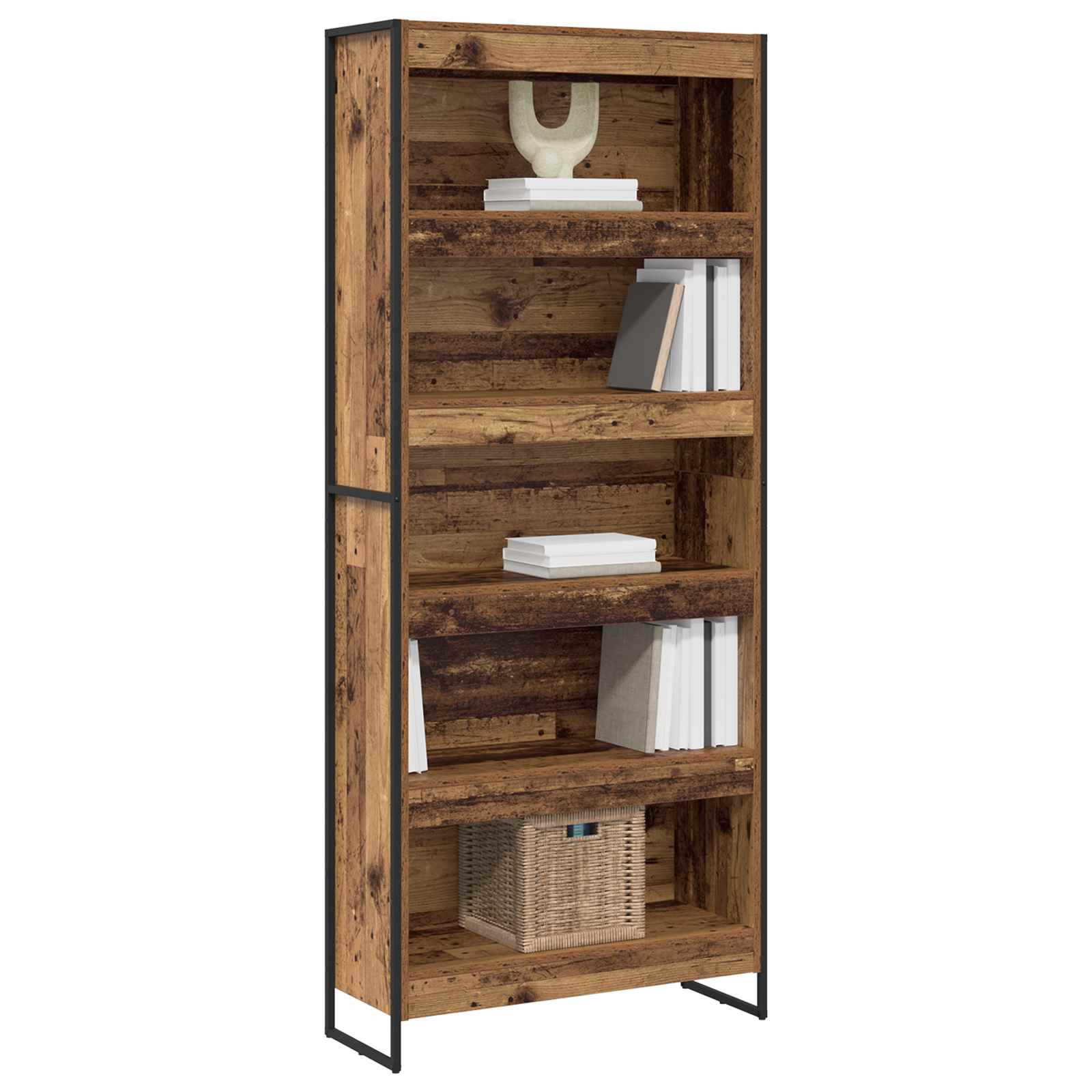 Armadio per Libri 2 pcs Legno vecchio 80 x 30 x 189,5 cm
