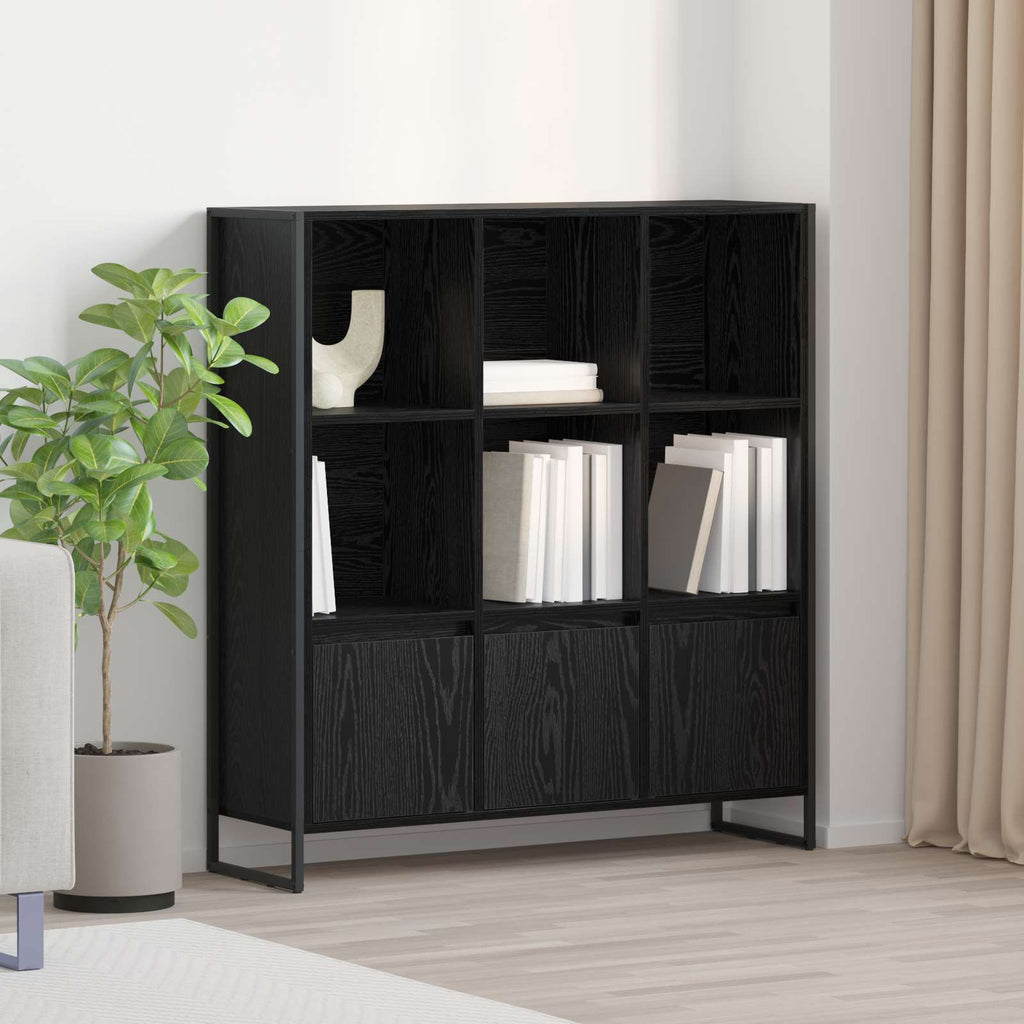 Armadio per Libri 2 pcs Rovere Nero 99,5 x 30 x 108 cm