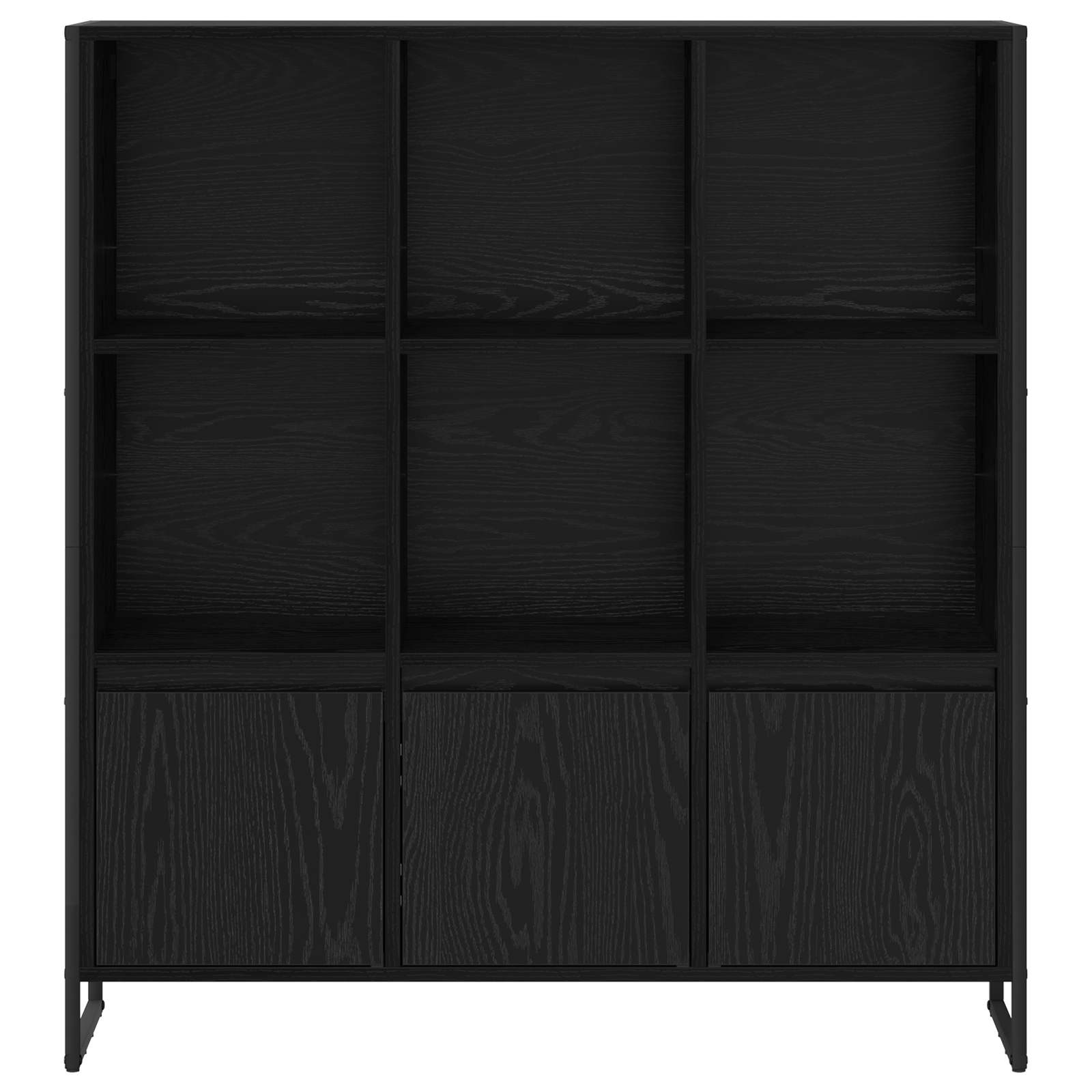 Armadio per Libri 2 pcs Rovere Nero 99,5 x 30 x 108 cm