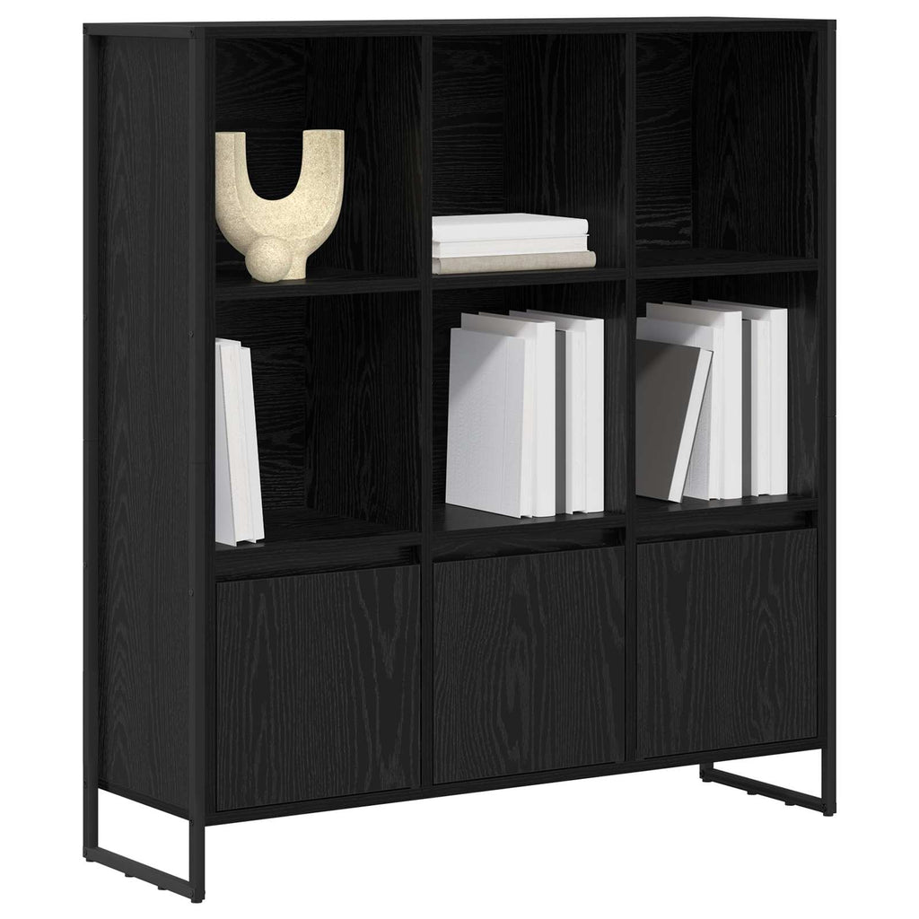 Armadio per Libri 2 pcs Rovere Nero 99,5 x 30 x 108 cm