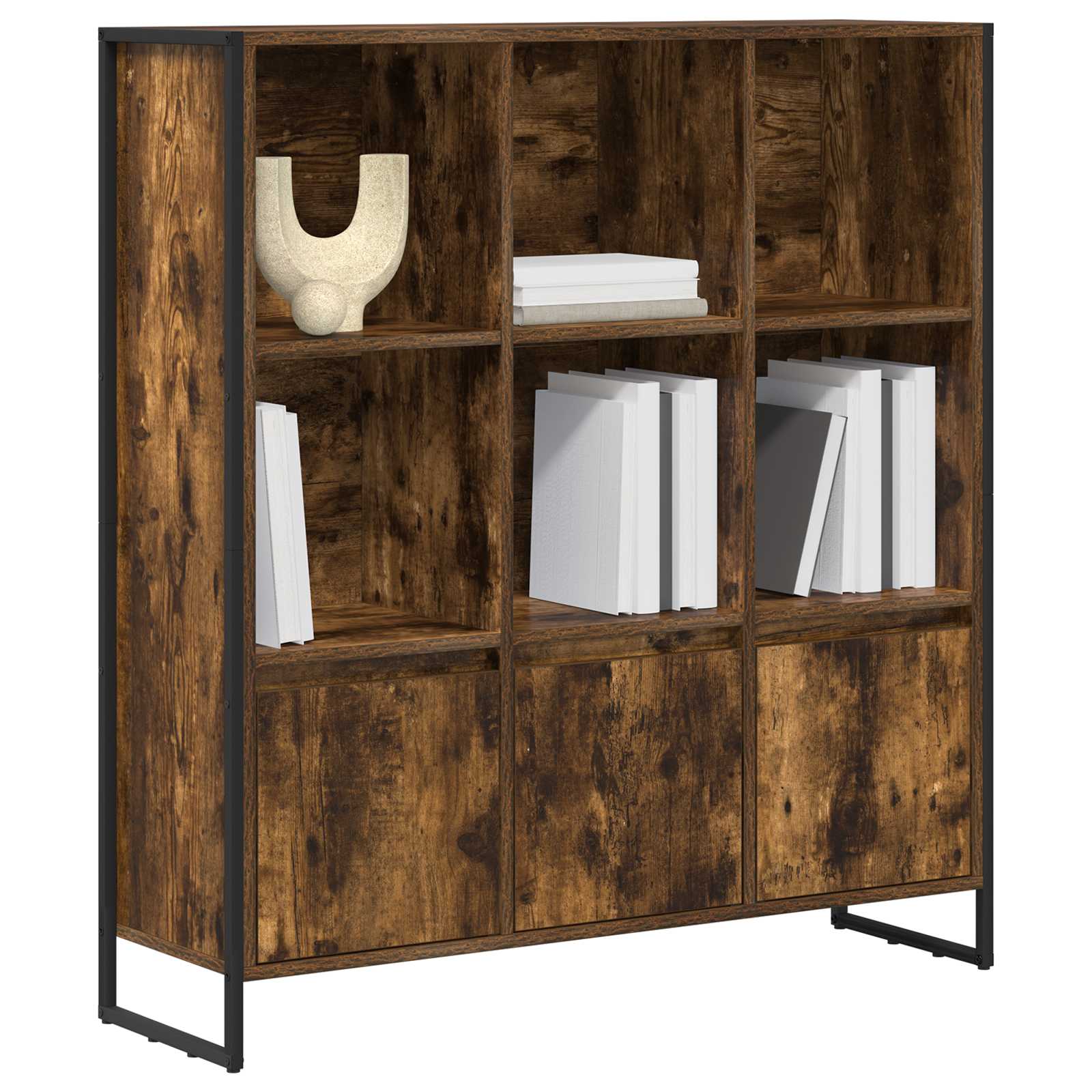 Armadio per Libri 2 pcs Quercia Fumosa 99,5 x 30 x 108 cm