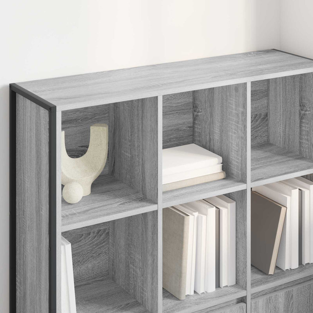 Armadio per Libri 2 pcs Grigio Sonoma 99,5 x 30 x 108 cm