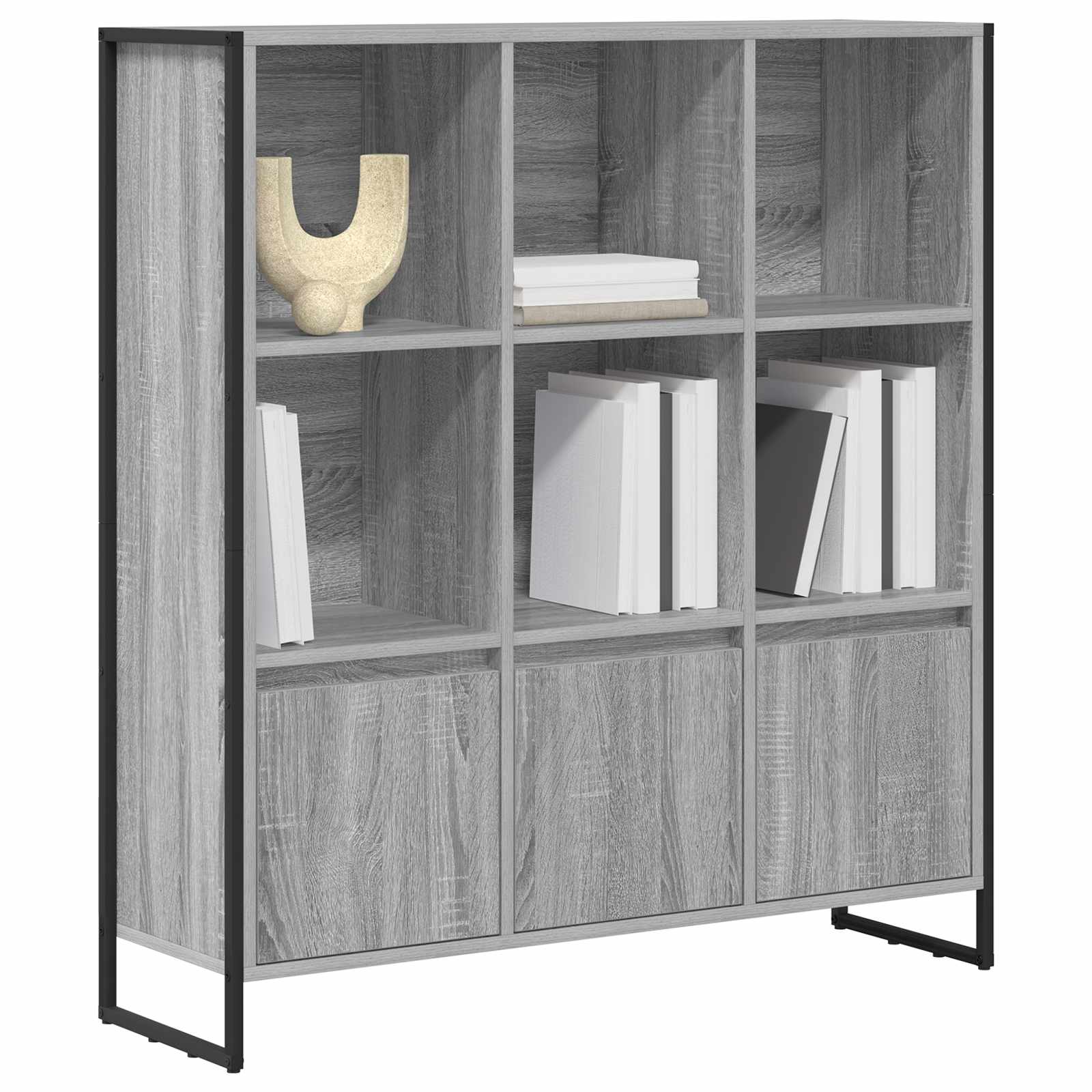 Armadio per Libri 2 pcs Grigio Sonoma 99,5 x 30 x 108 cm