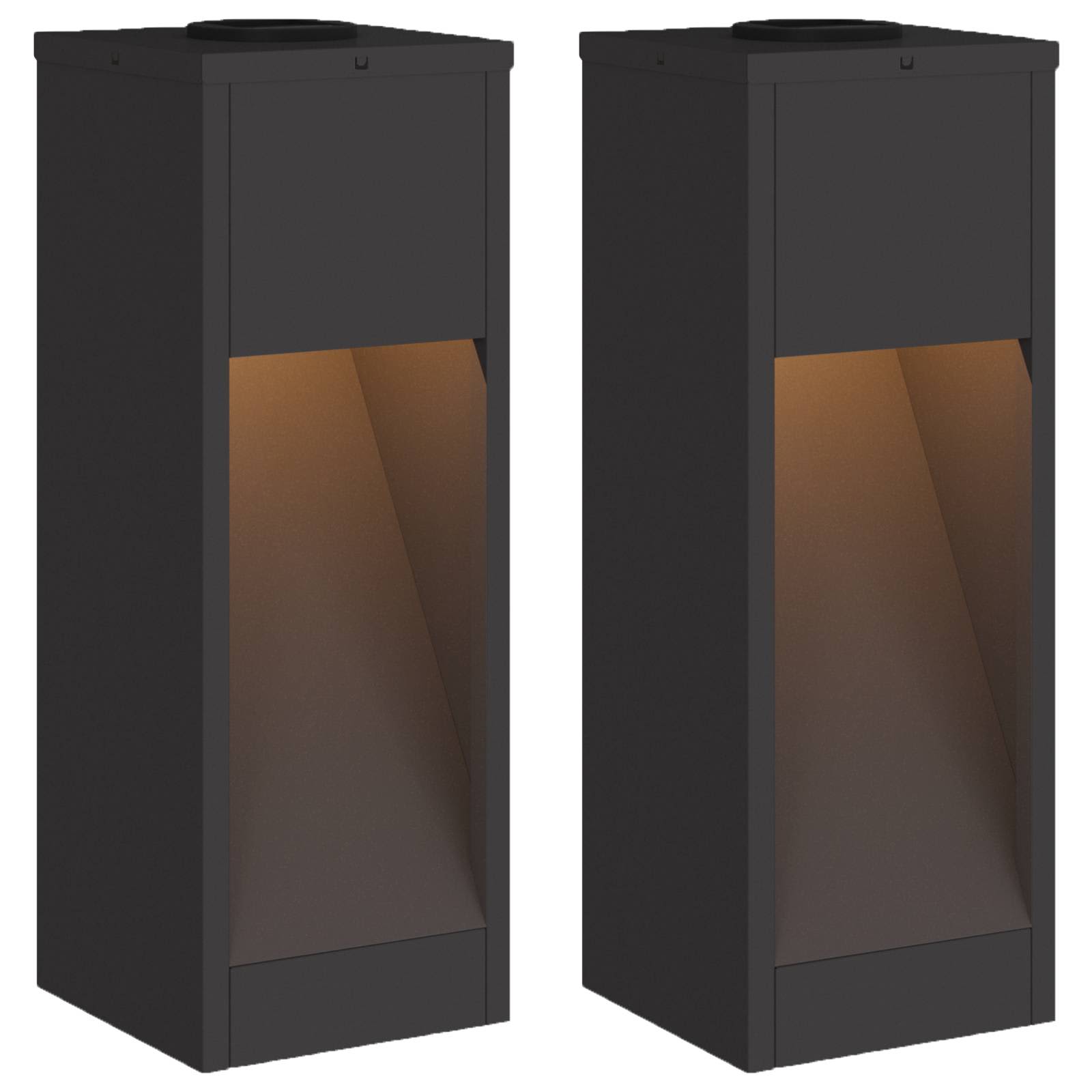 Lucina LED Solare da Percorso 2 pcs Nero