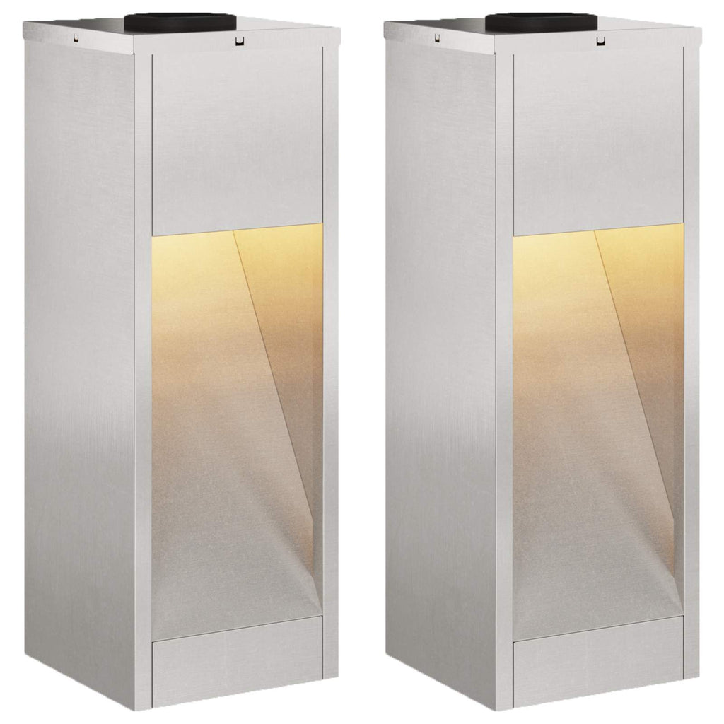 Lucina LED Solare da Percorso 2 pcs Argento